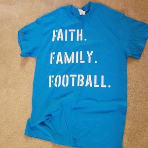 Mens Graphic Tshirt FAITH FAMILY FOOTBALL - Small